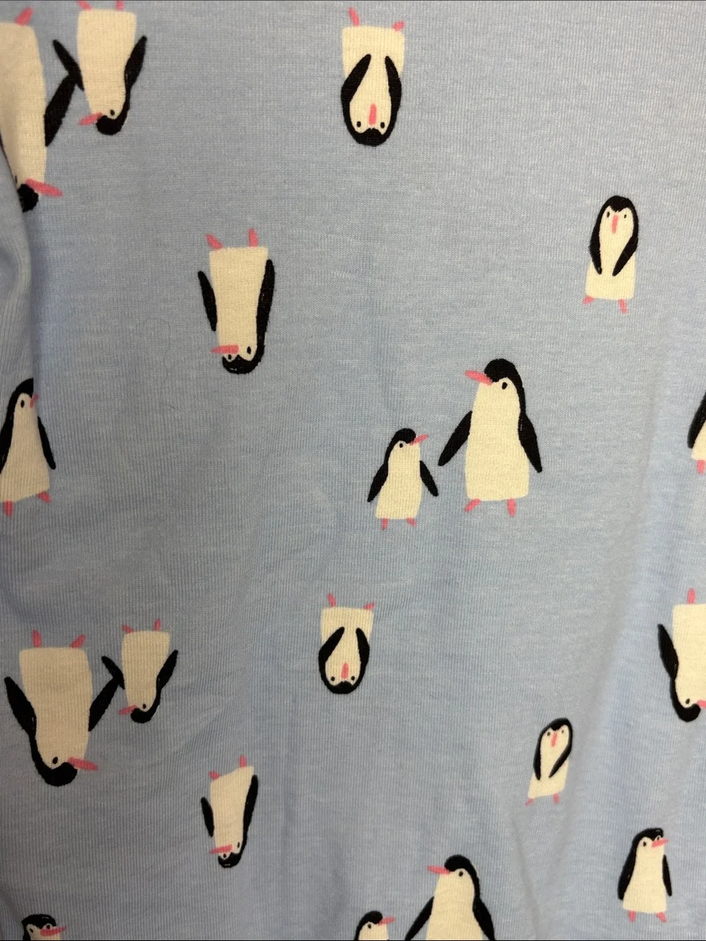 NWT 2 Pair of Carter's Penguin Heart-Print Pajama Set - Light Blue & Cream 5T